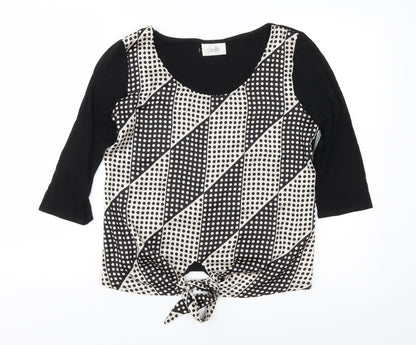 Womens UK Size S Wallis Black Basic Blouse