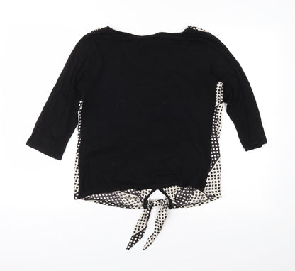 Womens UK Size S Wallis Black Basic Blouse