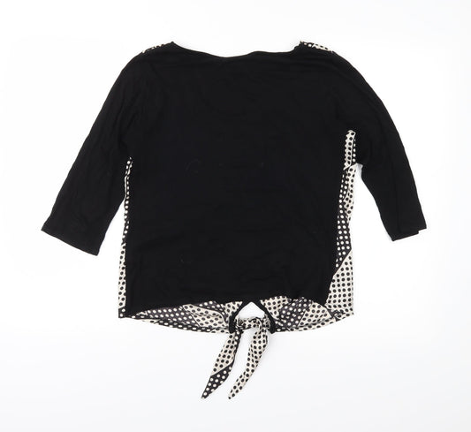 Womens UK Size S Wallis Black Basic Blouse