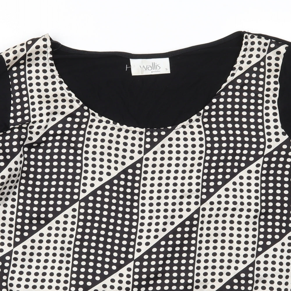 Womens UK Size S Wallis Black Basic Blouse