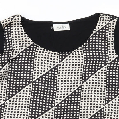 Womens UK Size S Wallis Black Basic Blouse