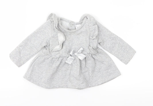 Carter's Girls Grey  Jersey Fit & Flare  Size 3-6 Months