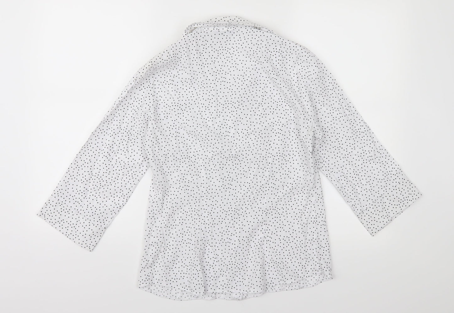 Womens UK Size 10 BHS White Basic Button-Up