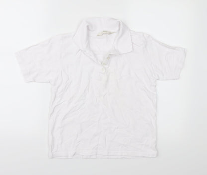 EWM Womens White   Basic Polo Size S