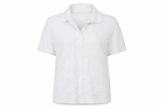 Womens UK Size S EWM White Basic Polo