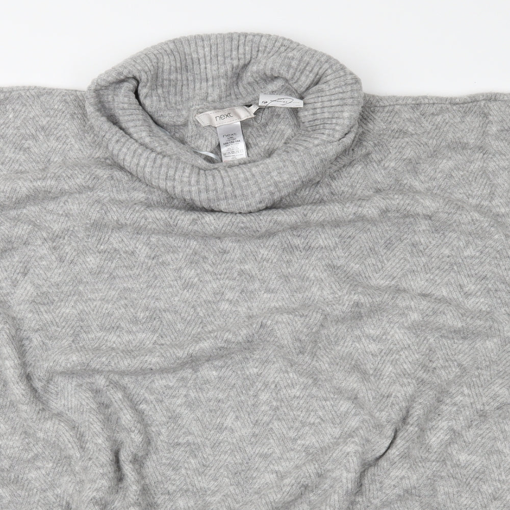 Close-up detail of Next women’s grey knit jumper, size L