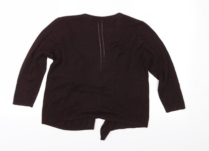 Dorothy Perkins Womens Purple  Knit Cardigan Jumper Size 8