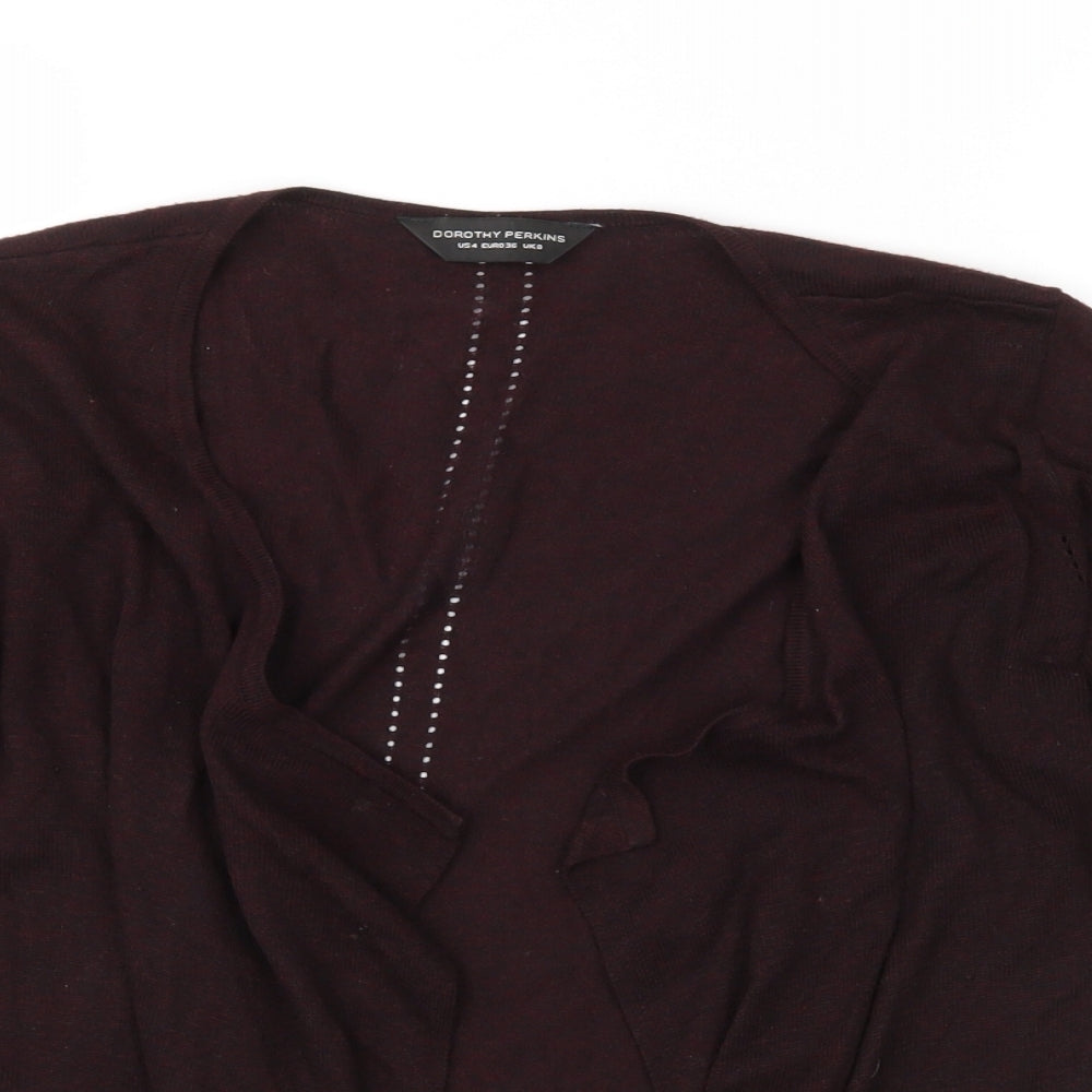 Dorothy Perkins Womens Purple  Knit Cardigan Jumper Size 8