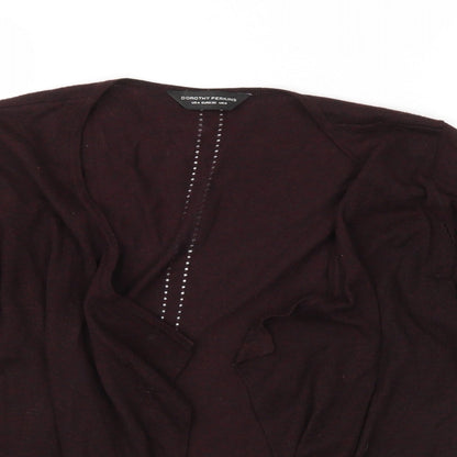 Dorothy Perkins Womens Purple  Knit Cardigan Jumper Size 8