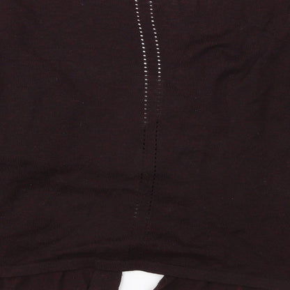 Dorothy Perkins Womens Purple  Knit Cardigan Jumper Size 8