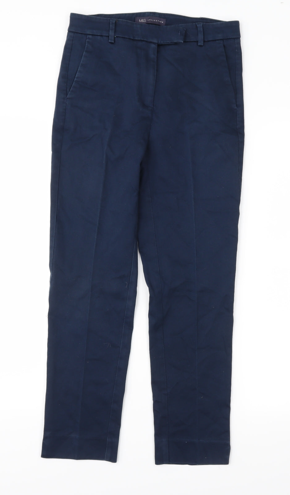 Womens UK Size 8 Marks and Spencer Regular Fit  Blue Trousers