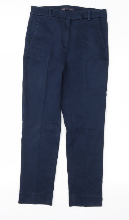 Womens UK Size 8 Marks and Spencer Regular Fit  Blue Trousers