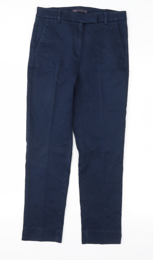 Womens UK Size 8 Marks and Spencer Regular Fit  Blue Trousers