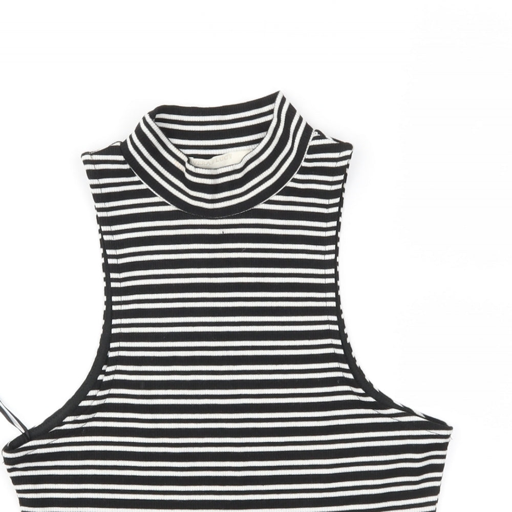 Womens UK Size M Vera & Lucy Black Basic T-Shirt