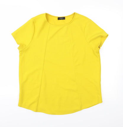 Papaya Womens Yellow   Basic Blouse Size 14