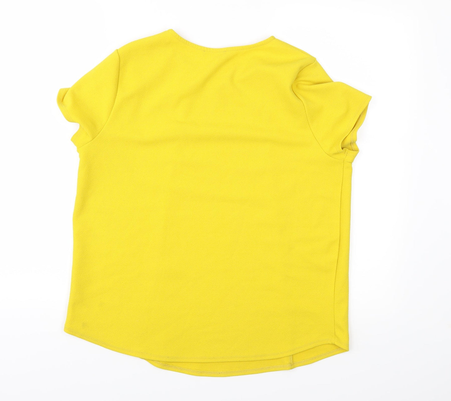 Papaya Womens Yellow   Basic Blouse Size 14