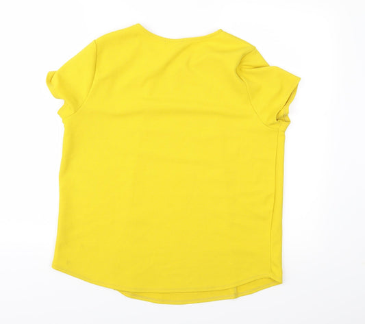 Papaya Womens Yellow   Basic Blouse Size 14