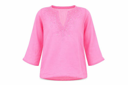 Womens UK Size 10 Atmosphere Pink Basic Blouse