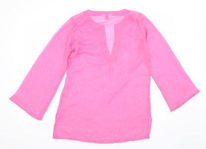 Atmosphere Womens Pink Floral  Basic Blouse Size 10