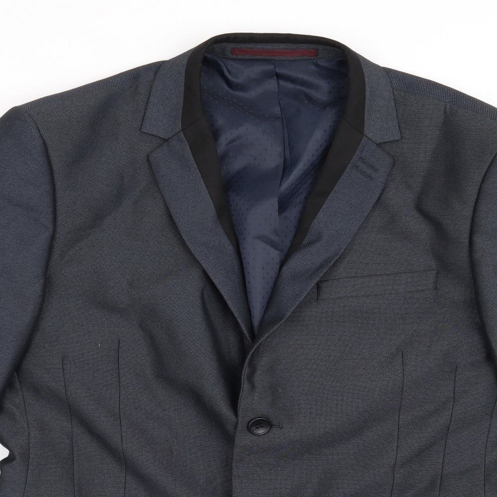 George Mens Blue   Jacket Suit Jacket Size 38