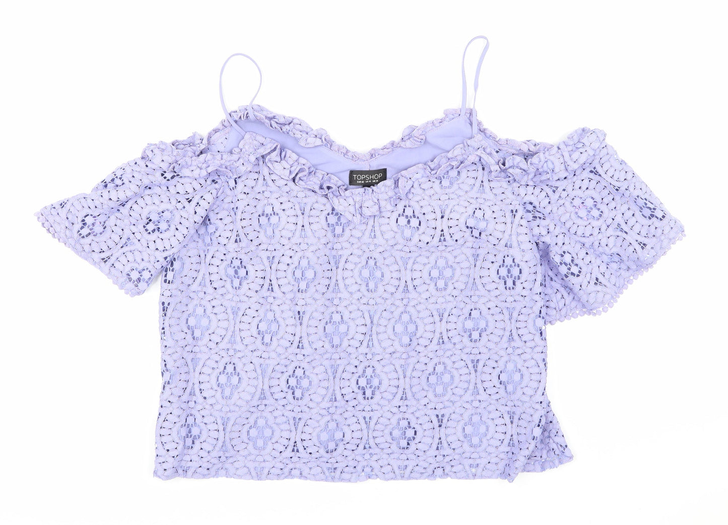 Womens UK Size 14 Topshop Purple Basic Blouse