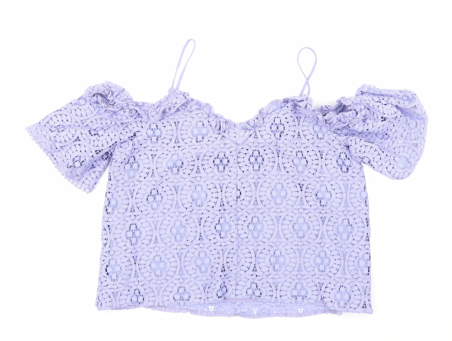 Womens UK Size 14 Topshop Purple Basic Blouse