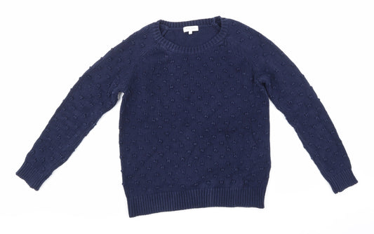 Part Two Womens Blue  Knit Pullover Jumper Size S