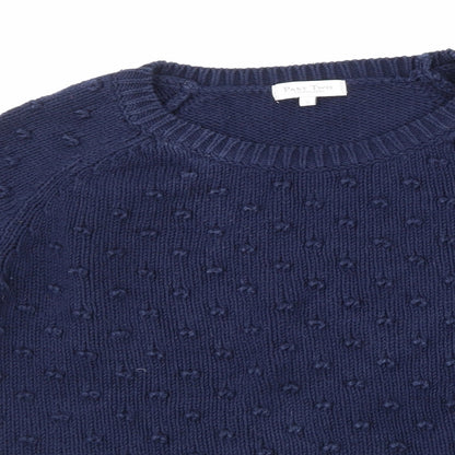Part Two Womens Blue  Knit Pullover Jumper Size S