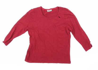 Additional front view of Per Una women’s purple knit jumper, size UK 14