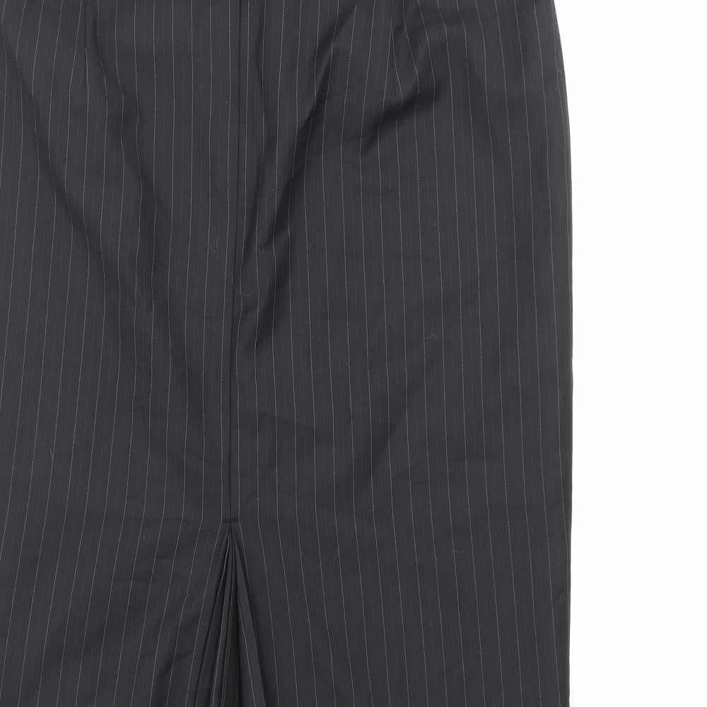 Espirit Womens Black Striped  A-Line Skirt Size 12
