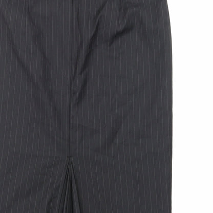 Espirit Womens Black Striped  A-Line Skirt Size 12