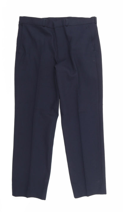Mens UK Size 36 Walters Regular Fit  Blue Trousers
