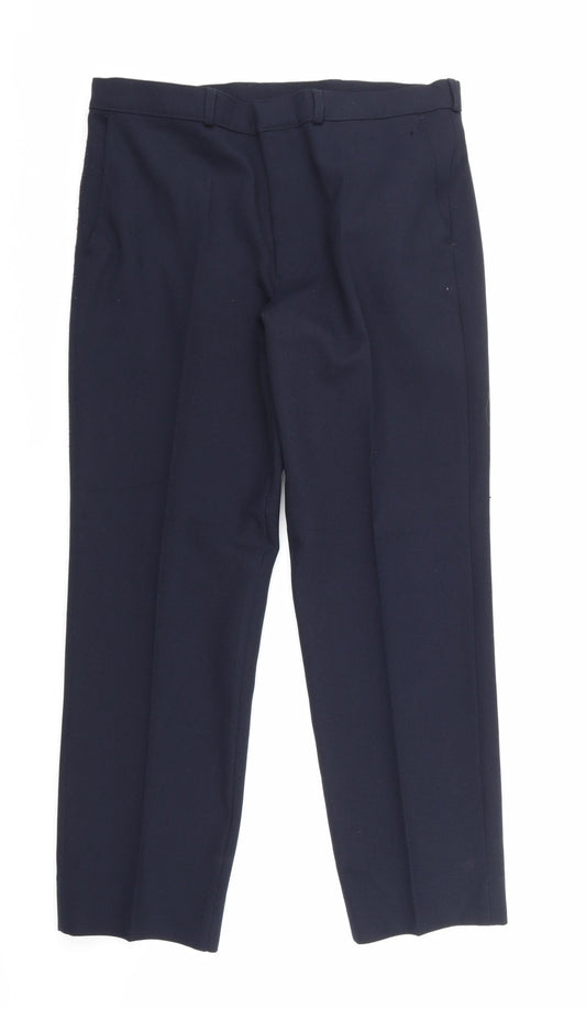 Mens UK Size 36 Walters Regular Fit  Blue Trousers