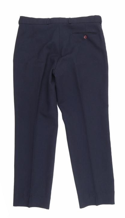 Mens UK Size 36 Walters Regular Fit  Blue Trousers