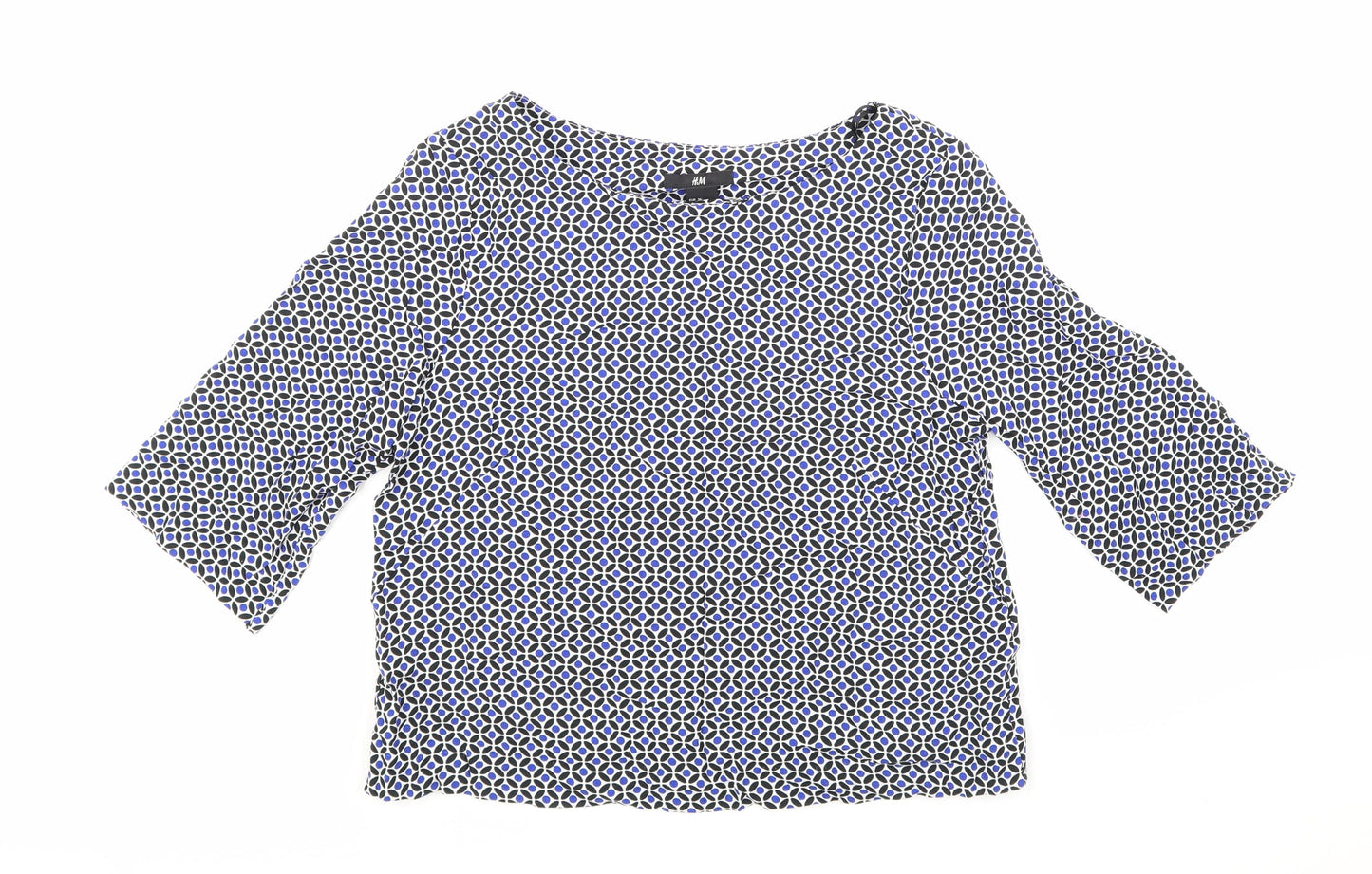 Womens UK Size 8 H&M Blue Basic Blouse