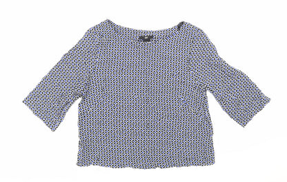 Womens UK Size 8 H&M Blue Basic Blouse