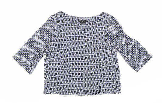 Womens UK Size 8 H&M Blue Basic Blouse