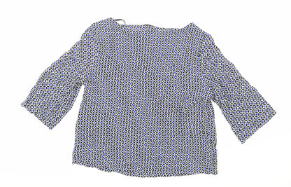 Womens UK Size 8 H&M Blue Basic Blouse