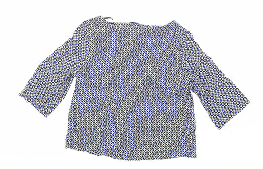 Womens UK Size 8 H&M Blue Basic Blouse