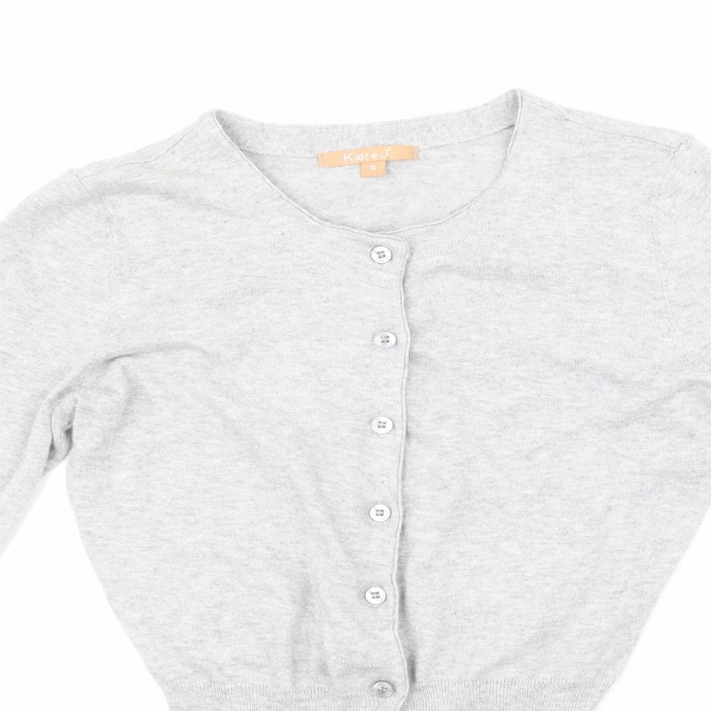 Kier & J Womens Grey  Knit Cardigan Jumper Size S