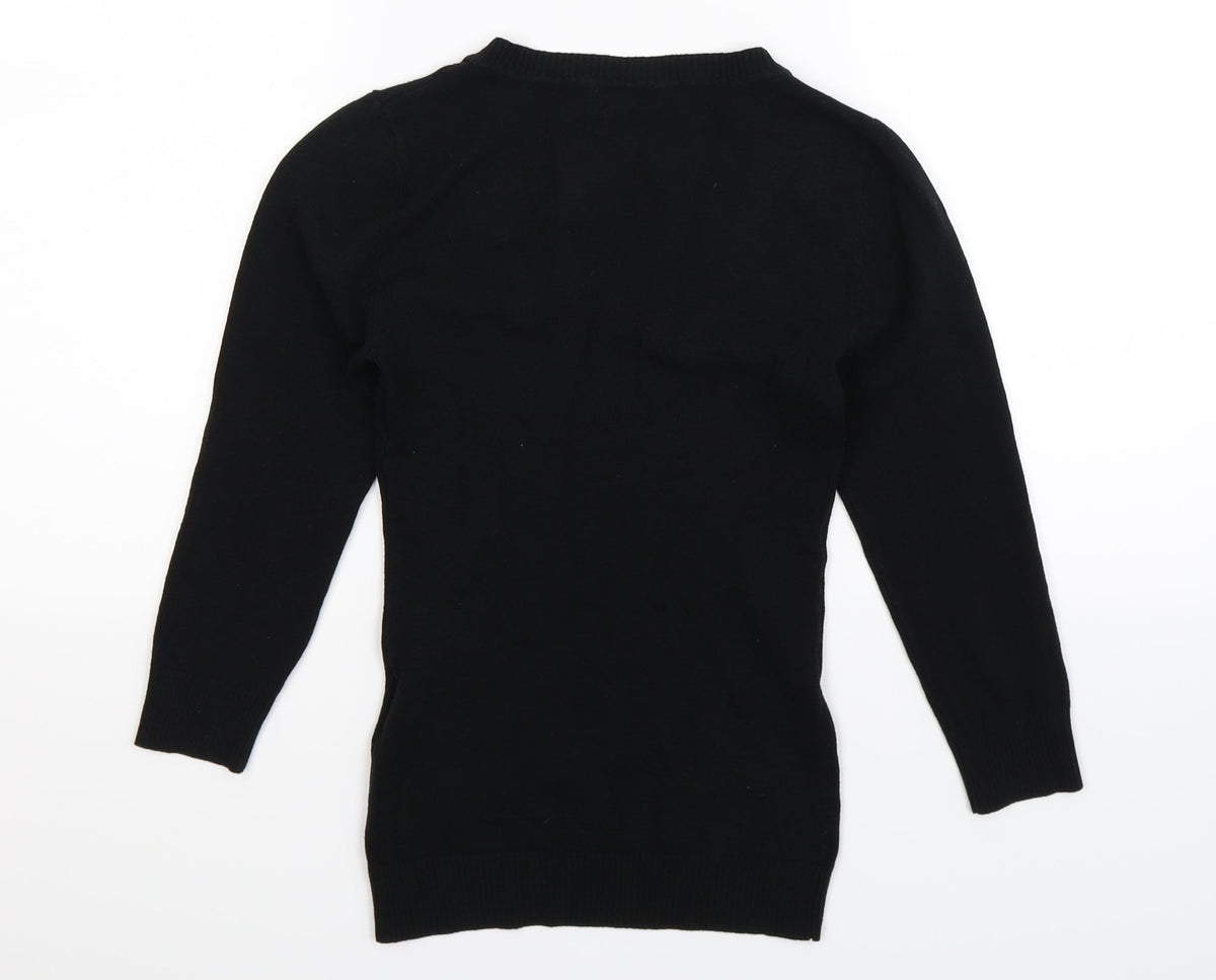 Back view of H&M women’s black jumper, size S