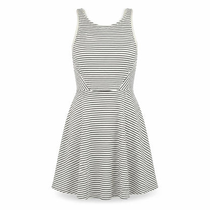 Divided Womens White Striped  Fit & Flare  Size 8