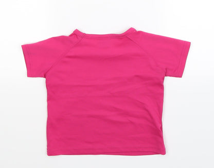 Sports Trading Girls Pink Striped  Basic Blouse Size 3 Years