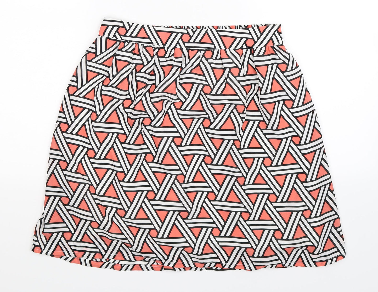 TU Womens Multicoloured Geometric  A-Line Skirt Size 10