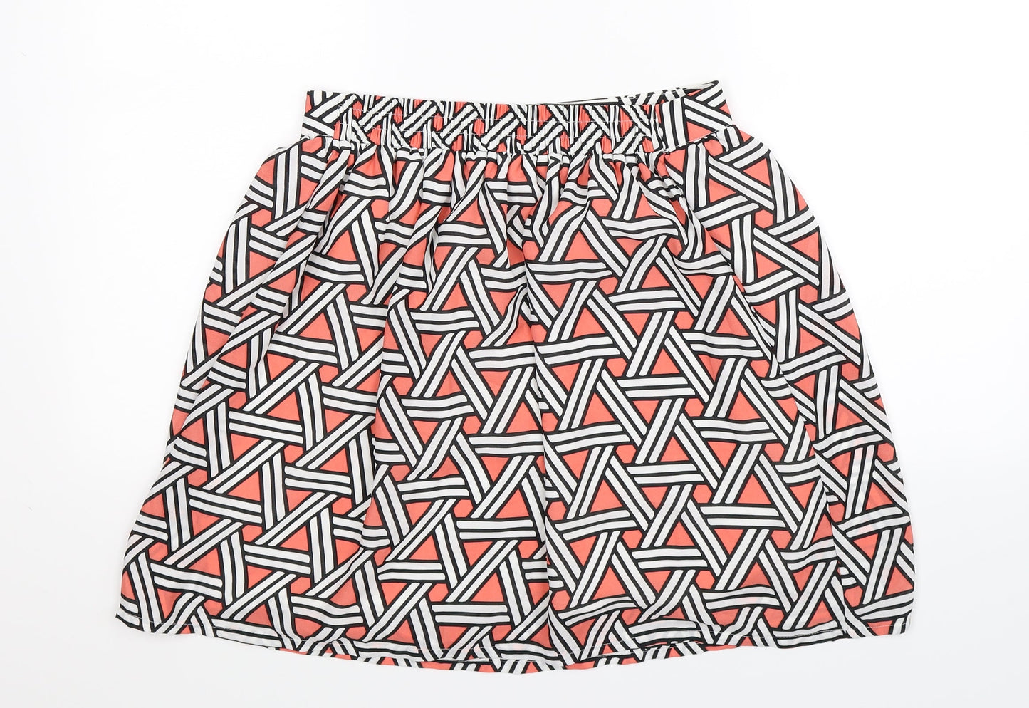 TU Womens Multicoloured Geometric  A-Line Skirt Size 10