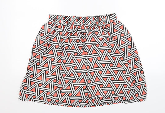 TU Womens Multicoloured Geometric  A-Line Skirt Size 10