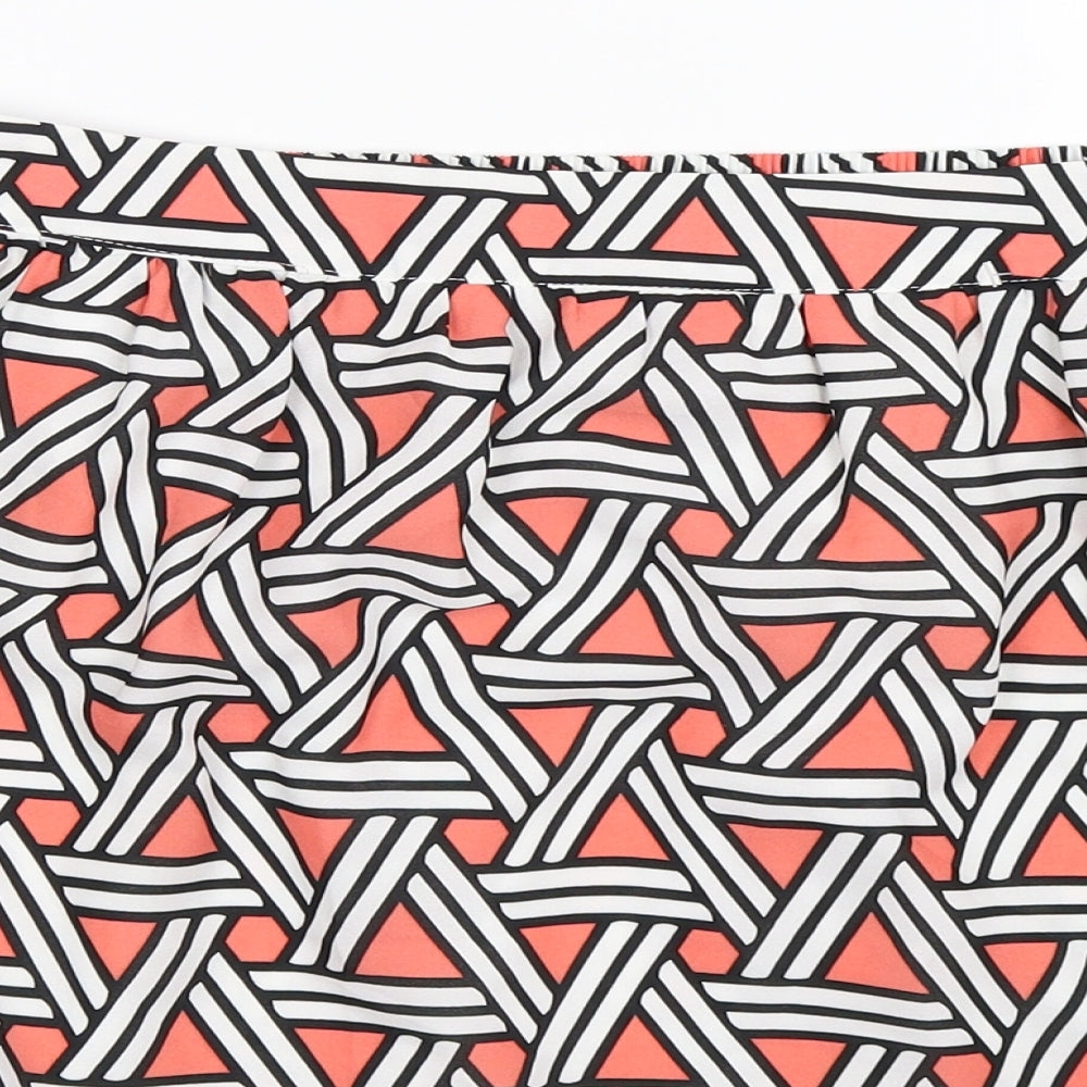 TU Womens Multicoloured Geometric  A-Line Skirt Size 10