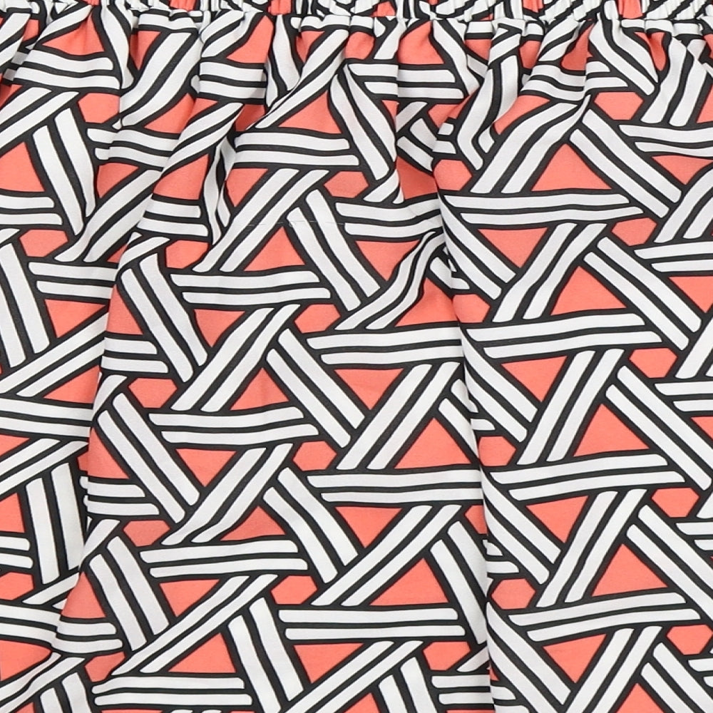 TU Womens Multicoloured Geometric  A-Line Skirt Size 10