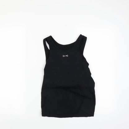 Womens UK Size 8 USA Pro Black Jersey Tank