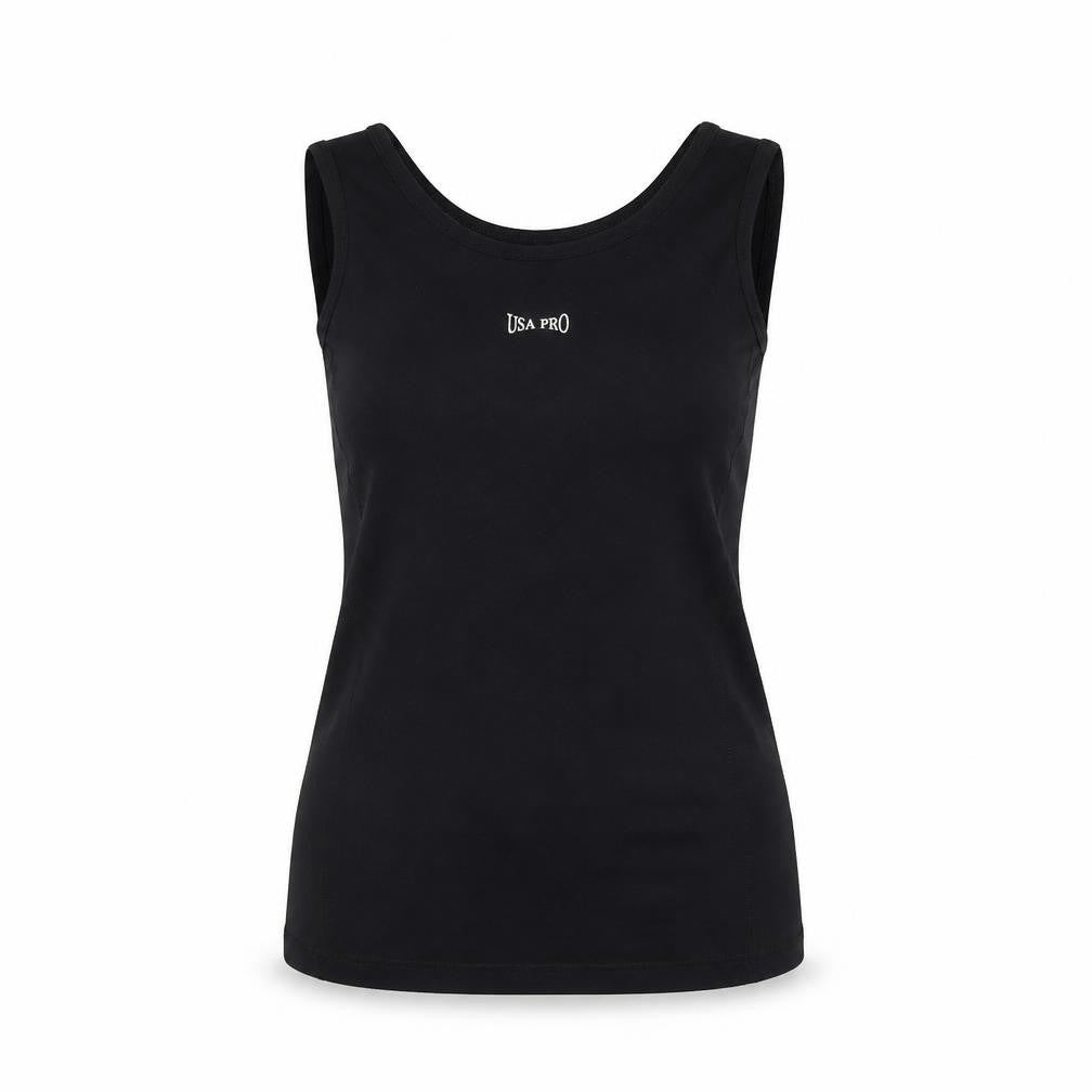 Womens UK Size 8 USA Pro Black Jersey Tank